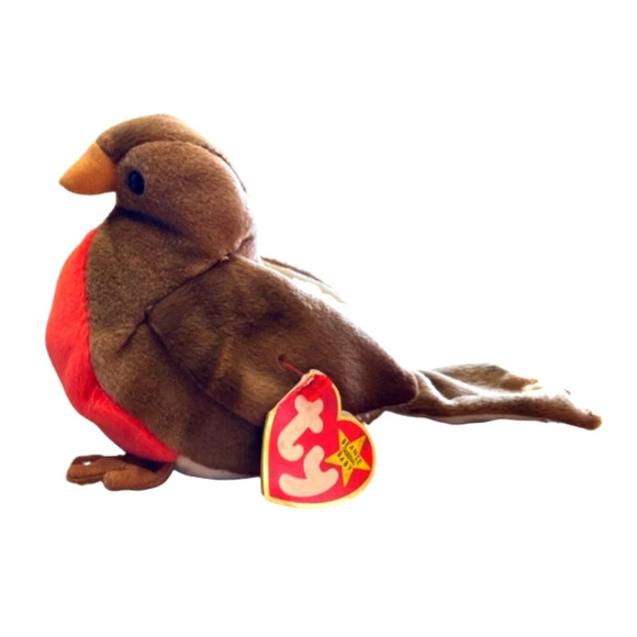 VINTAGE NWT Ty Early Beanie Babies Robin 1998 Errors - Picture 1 of 9